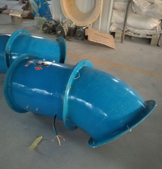 玻璃鋼軸流風機帶45度防雨彎頭